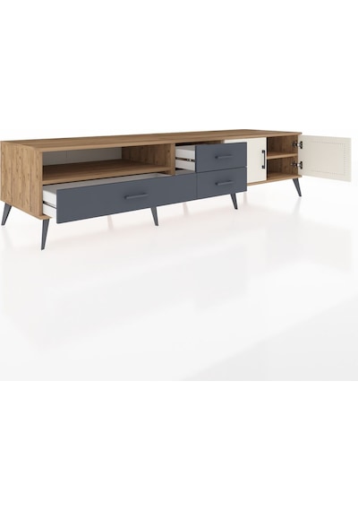 Kronos Tv Ünitesi 2 Raflı 3 Çekmeceli 2 Kapaklı 220x59x51 Çam-aytaşı/antrasit Aytası/antrasıt - Atlas Çam Kronos Tv Ünitesi 2 Raflı 3 Çekmeceli 2 Kapaklı 220x59x51 Çam-aytaşı/antrasit Aytası/antrasıt - Atlas Çam