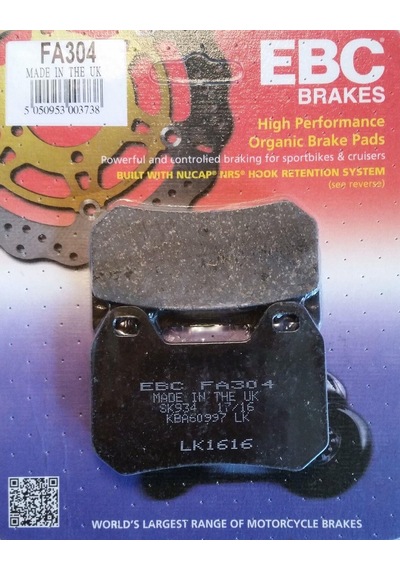 Ebc Fa304 2002-2005 BMW R 1200 CL Uyumlu Arka Fren Balatası Organik Balata