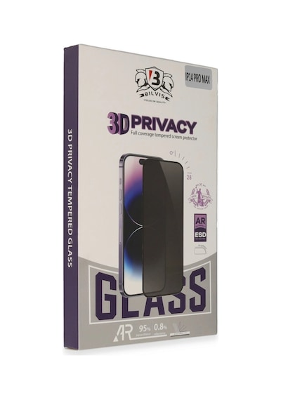 iPhone Uyumlu 15 Pro Max Bilvis 3d Hayalet Cam Ekran Koruyucu - 100