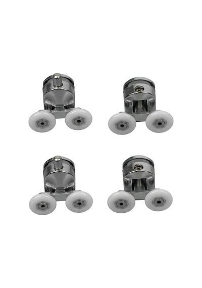 Duşakabin Tekerleği Metal Gövdeli Krom 4 Lü Set Teker Çapı 24 Mm Krom