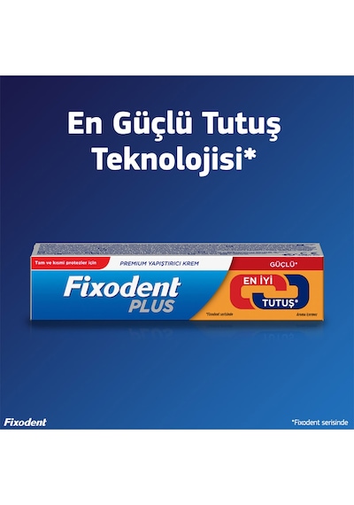 Fixodent Plus En İyi Tutuş Diş Protez Yapıştırıcı Krem 3 x 40 G