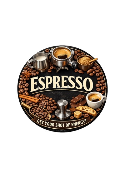 Mayeka Espresso Retro Temalı Cafeler Kahveciler Baristalar İçin Ahşap Duvar Kapı Dekoratif Süs Tablo 11