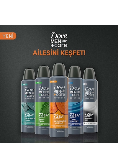 Dove Men +care Advanced Erkek Deodorant 72 Saat Koruma Sandalwood Vanilla 150 Ml