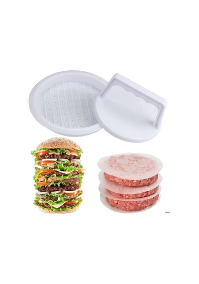 Hamburger Kalıbı Köfte Presi Şekillendirici Pratik Hamburger Yapma Aparatı Plastik Turuncu Diğer