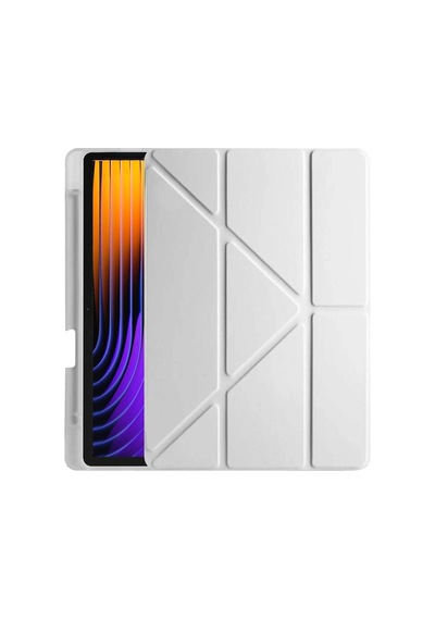 Xiaomi Pad 7 Pro Kılıf Kalemlikli Mars Tablet Kılıfı - Gri Evimdeyokyok