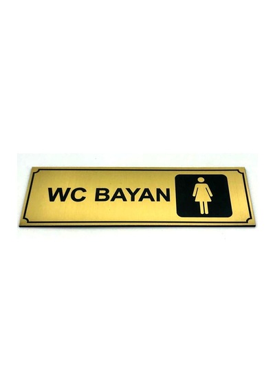 Wc Tuvalet Tabelası Bayan Kapı Yönlendirme Levhası 5 Cm X 15 Cm (419083243)
