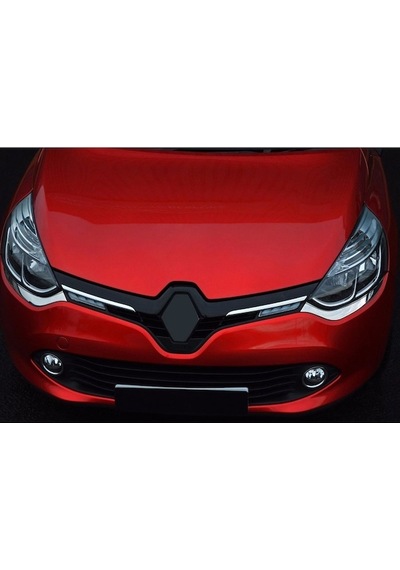 Renault Clio 4 Uyumlu 2012-2018 Krom Ön Panjur 2 Parça Paslanmaz Çelik