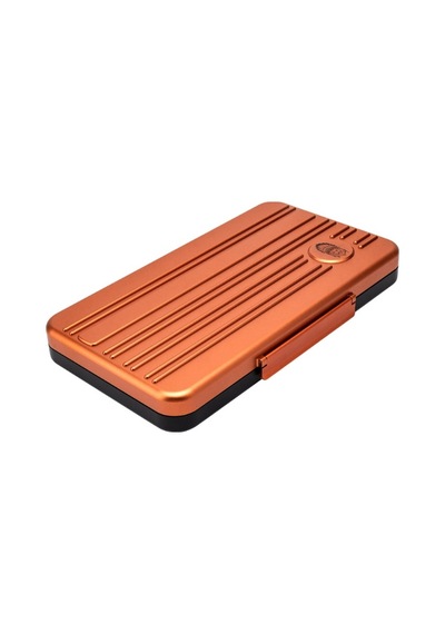 Lubinski Seyahat Tipi 5 Turuncu Humidor Metal Puro Kutusu