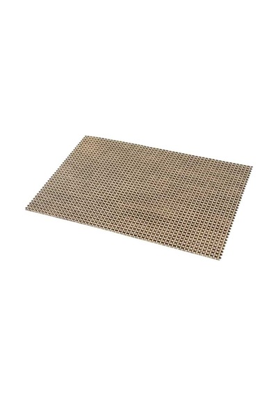 Amerikan Servis Pvc 30x45 Cm - Bej-kahve Hasır Dokuma Desenli Çok Renkli
