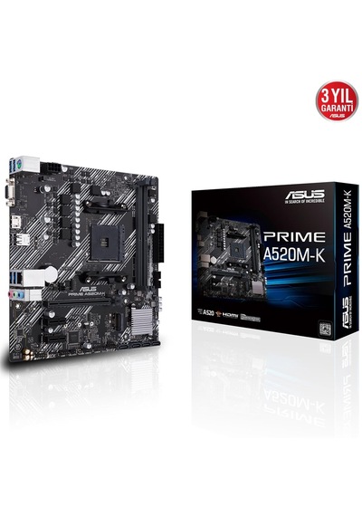 Asus Prıme A520m-k Ddr4 4600mhz Vga M.2 Matx Am4-45335