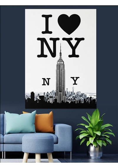 Ahşap Tablo I Love New York