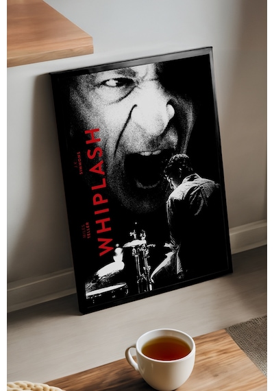Whiplash Siyah Ahşap Çerçeveli Poster, Film Duvar Tablosu
