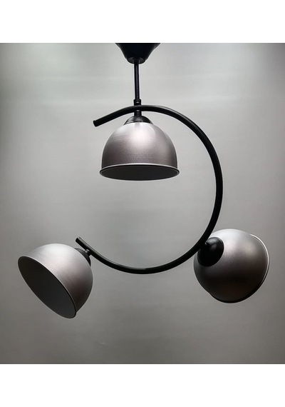 Mylights Rustik Üçlü Gri Başlıklı Avize