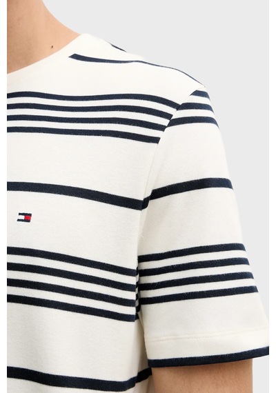 Tommy Hilfiger Erkek T Shirt Mw0mw41908 0fa Lacivert-beyaz Lacivert - Beyaz
