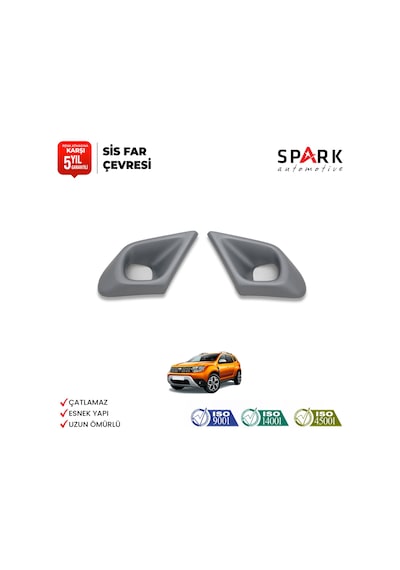 Dacia Duster 2018-2024 Yıl Aralığı Uyumlu Sis Farı Çerçevesi 2 Parça
