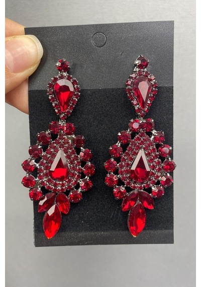 Fdayaksesuar Damla Ve Mekik Taşlı Küpe Frdy128 Çok Renkli