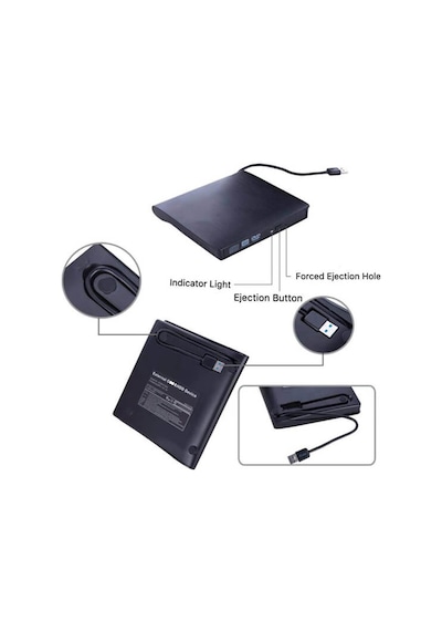 Usb 3.0 Sata Harici Kutu Dvd Rw 9.5 Mm External Boş Cd Dvd Kutusu