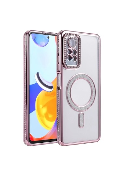 Xiaomi Redmi Note 12 Pro 4g Uyumlu Joke Simli Magneticsafe Kılıf - Pembe