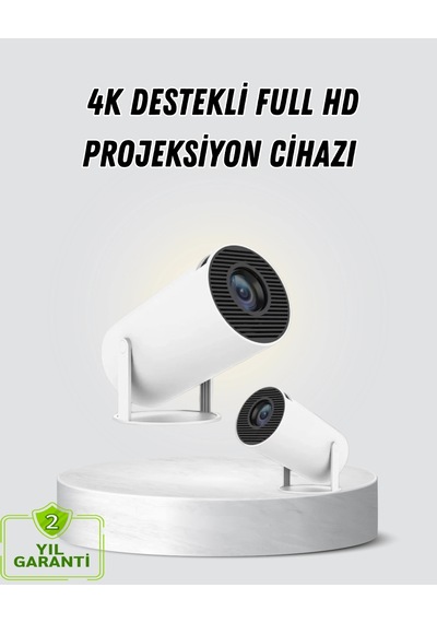 Mey İthalat Full Hd 4k Destekli Akıllı Projeksiyon 130 İnç Ekran, Uzun Ömürlü Ampul Ve Çoklu Giriş