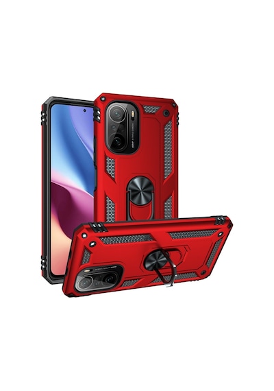 Xiaomi Redmi K40 Kılıf Sofya Yüzüklü Standlı Korumalı Kılıf