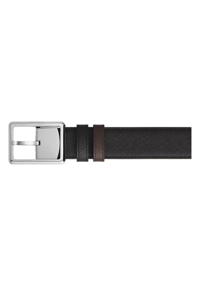 Montblanc Sartorial Deri 30 Mm Çift Taraflı Kemer 222193 Kahverengi