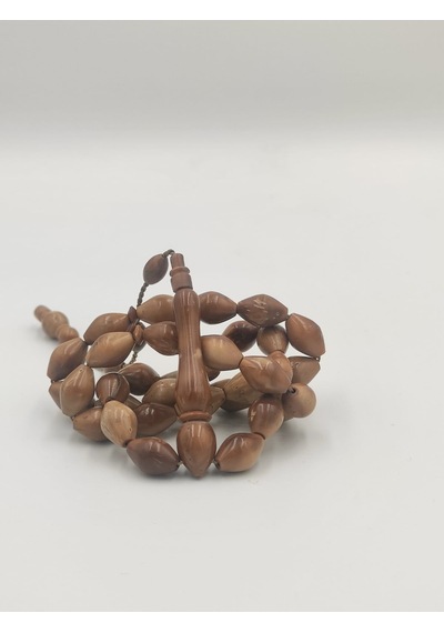 Usta İşcilikli Kuka Tesbih 7 11 Mm Arpa Kesim Takımlı Sistemli Püskül Açık Kahverengi