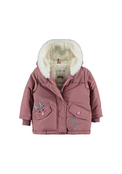 Civil Baby Kız Bebek Kapüşonlu Mont 6-18 Ay Pudra 21a691004k01-2 Pudra
