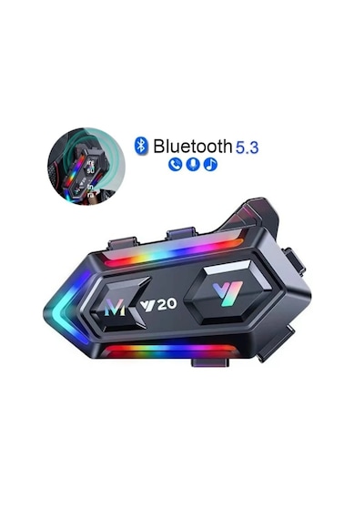 Mey İthalat Bluetooth 5.3 Motosiklet Kask Intercom Gürültü Engelleyici Su Geçirmez Kulaklık