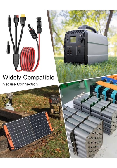 Tr 10ft 4'ü 1 Arada Güneş Konnektör Kiti Xt60 Dc5521 Dc7909 A-nderson Adaptörü Solar Şarj Kablosu, Su Geçirmez I