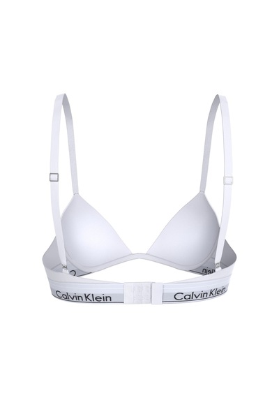 Calvin Klein Hafif Dolgulu Derin Dekolteli Beyaz Sütyen-16407