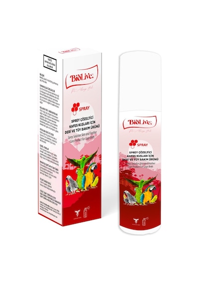 Biolive Kuşlar için Bit Pire Deri Tahrişi Ve Tüy Bakım Spreyi 150 G