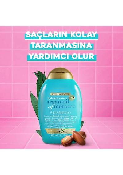 Lexroo Renewing+ Argan Oil Of Morocco Onarıcı Sülfatsız Şampuan 385 Ml Kıvırcık / Dalgalı
