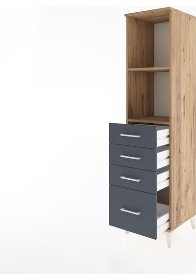 Hyperion Dolap 2 Raflı 4 Çekmeceli 44x44x182 Çam-antrasit Atlas Çam Hyperion Dolap 2 Raflı 4 Çekmeceli 44x44x182 Çam-antrasit Atlas Çam