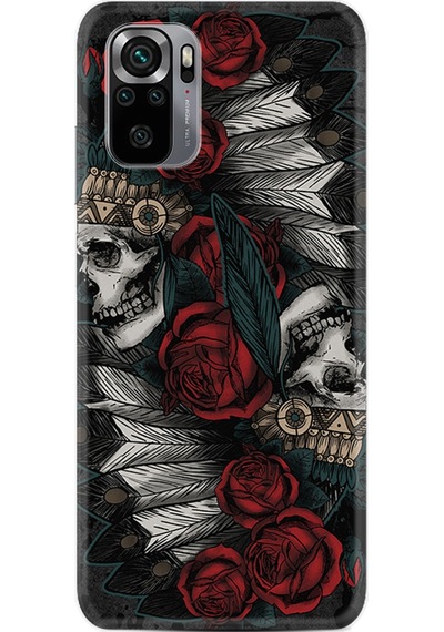 Xiaomi Note 11 Se Kılıf Silikon Desen Özel Seri Skull Rose 1673