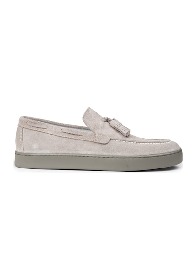 Deery Erkek Hakiki Süet Gri Püsküllü Loafer Ayakkabı - 01994mgrıc01 Gri