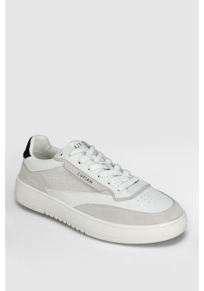 Lufian Isaac Erkek Deri Sneaker Ayakkabı Beyaz Beyaz 112230252100500 Beyaz