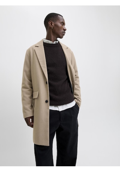 Jack&jones Essentıals Erkek Spread Yaka Palto - Harris - 12288145 Greige Jack&jones Essentıals Erkek Spread Yaka Palto - Harris - 12288145 Greige
