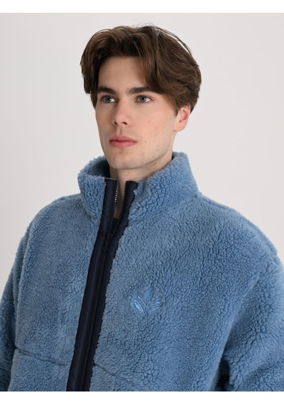 Fenerbahçe Erkek Trend Mikro Detaylı Peluş Sweat Mavi