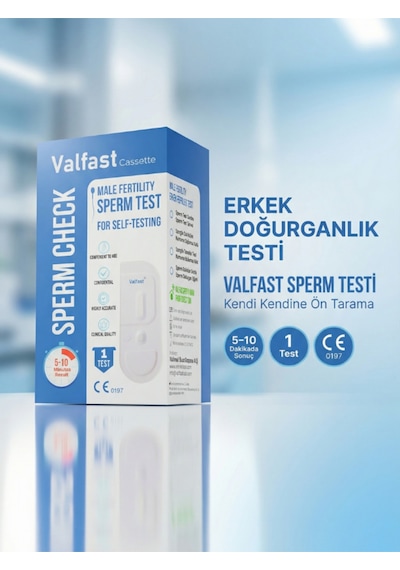 Erkek Fertilite Kiti - Evde Hızlı Hücre Yoğunluğu Kontrol Ve Ön Tarama Testi - 1 Adet