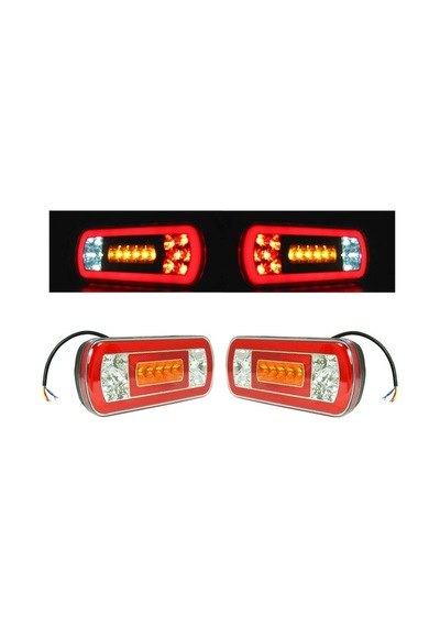 Neon Led Arka Stop Lambası Takımı Sağ Sol 24 Volt Üniversal