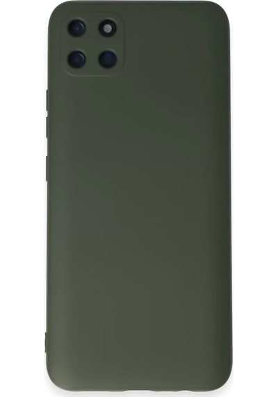 Newface Realme C11 Kılıf Nano İçi Kadife Silikon - Koyu Yeşil