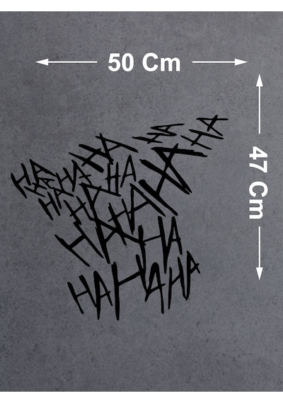 Ha Ha Ha Sticker - Joker Batman Gotham City Sticker - Araba Oto Motosiklet Karavan Sticker - 00042 50x47 Cm