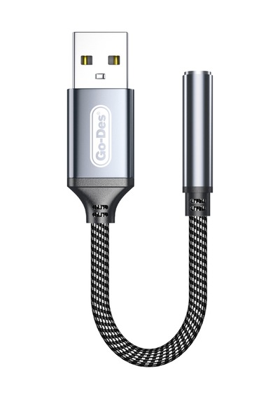 Go Des Gd-uc332 Usb-a To 3.5mm Aux Çevirici Ses Kablosu