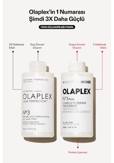 Olaplex No.3 Plus Complete Repair Treatment - Anında Etkili, Güçlendirilmiş Yoğun Onarıcı Bakım 77438299