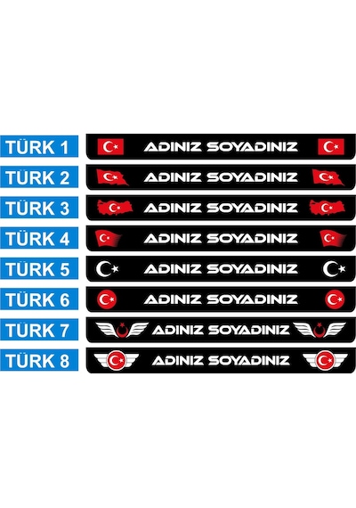 Kişiye Özel İsimli Motosiklet Plakalık 1 Adet