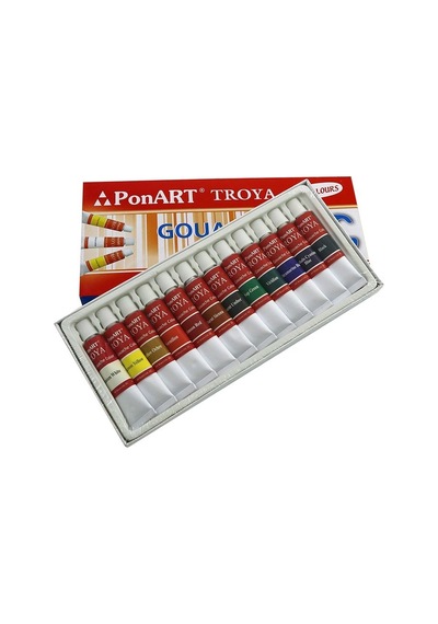 Ponart Guaj Boya 12X12Ml Set Çok Renkli