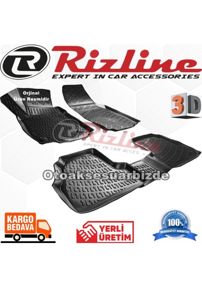 Opel Mokka 3D Paspas Havuzlu Siyah 2012-2016 Arası 4 Prç. Rizline N11.19684