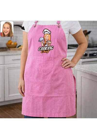 Bk Gift Kişiye Özel Karikatürlü Pembe Mutfak Önlüğü -1, Aşçı Ve Şef Önlüğü, Ev Hediyesi Kobitmeyencom36655 Bk Gift Renkli