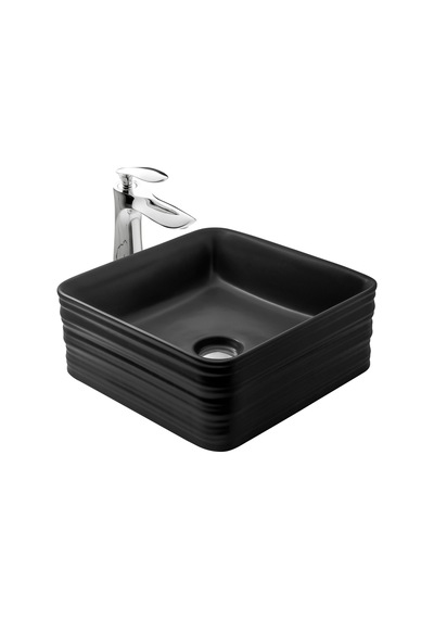 Paluci Arte Black Kare Lavabo Sırlı