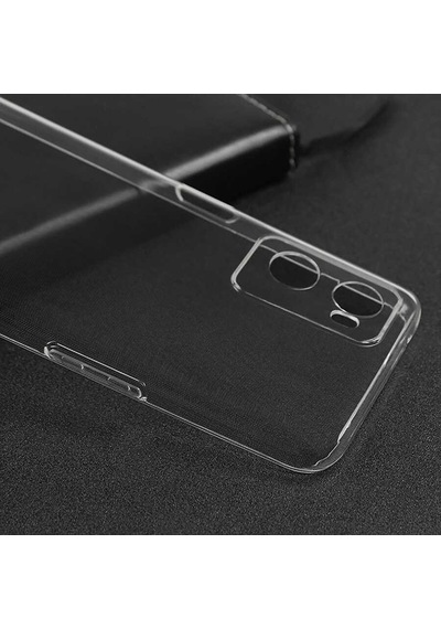 Oppo A96 4G Kılıf Zore Şeffaf Ince Ve Esnek Süper Silikon Kılıf Renksiz